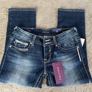 NWT VIGOSS Dublin Capri Jeans Sz 28 Length 21